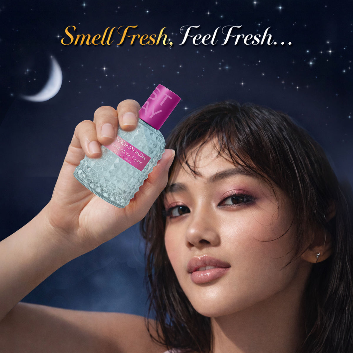 Faces Canada STAY White Moon Light Eau de Parfum Mini for Women, 20 ml – Long-Lasting Fresh Floral Perfume with Litchi, Peach & Jasmine - image 3