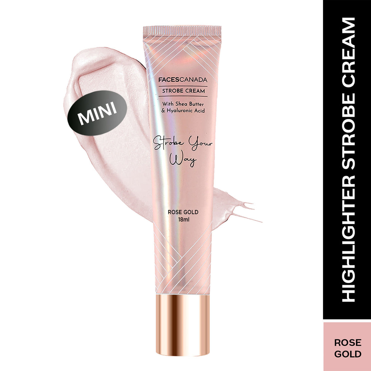 Faces Canada Strobe Cream Mini – Rose Gold, (18 ml) - Faces Canada