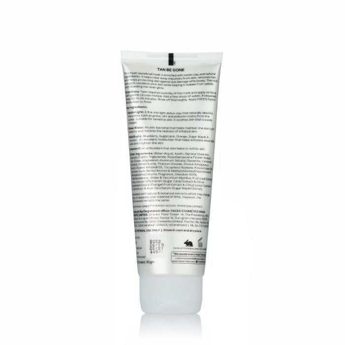 Faces Canada Tan Be Gone! De Tan Skin Brightening Clay Mask, 90 ml – Damage Reversing - image 3