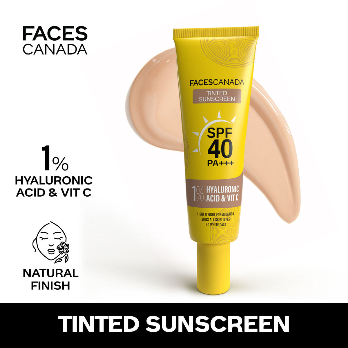 Faces Canada Tinted Sunscreen, 30 gm – SPF 40 PA+++ - Faces Canada