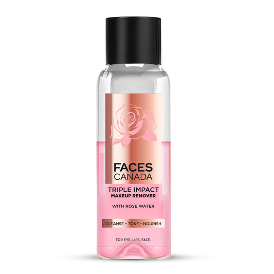 Faces Canada Triple Impact Makeup Remover, 120 ml – With Rose Water - Faces Canada
