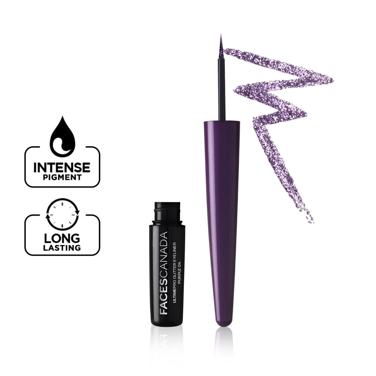 Faces Canada Ultime Pro Glitter Eyeliner – Purple 04, 1.7 ml - Faces Canada