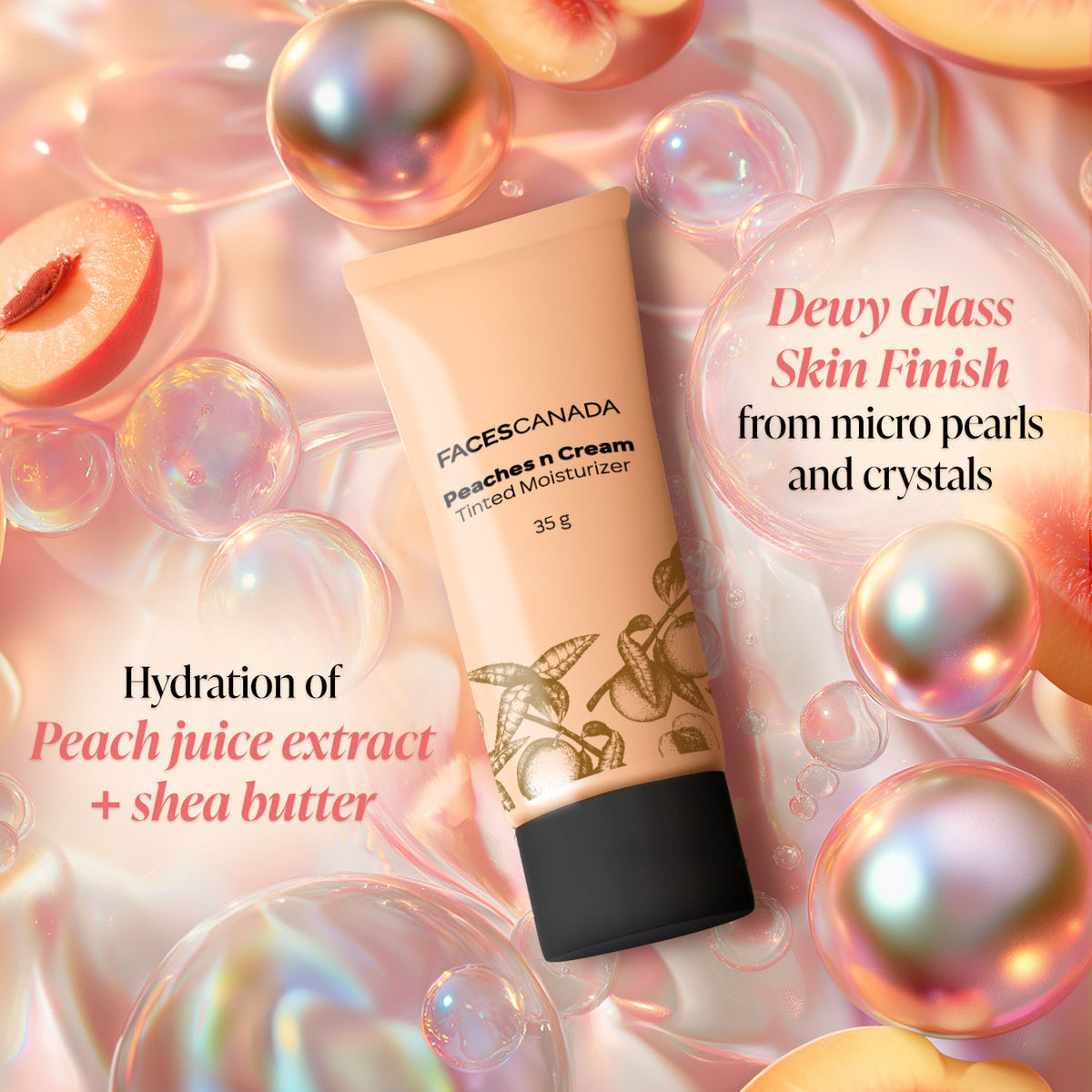 Faces Canada Peaches N Cream Tinted Moisturizer – Light 01, 35 gm - image 3