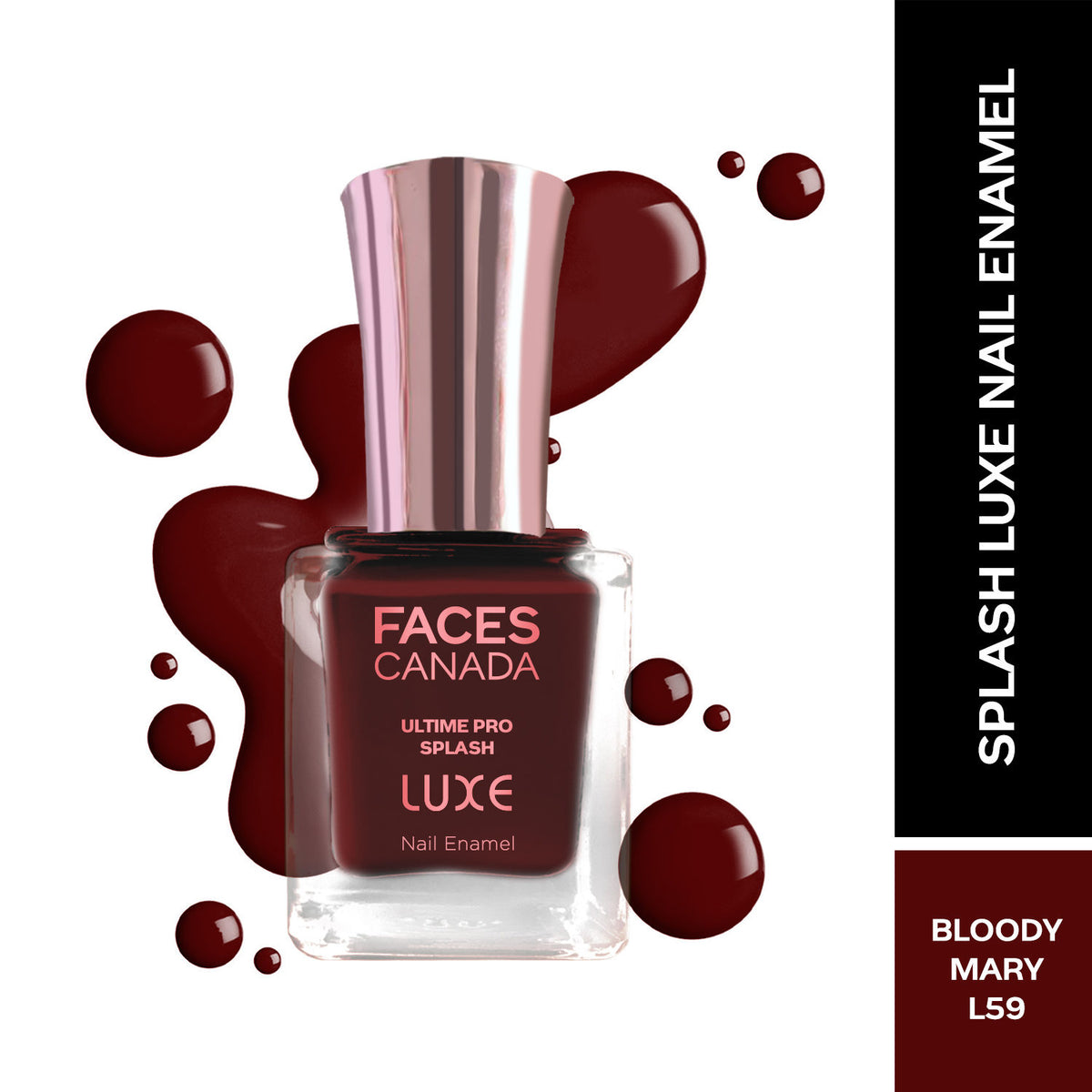 Faces Canada Ultime Pro Splash Luxe Nail Enamel – Bloody Mary (L59), 12 ml - Faces Canada