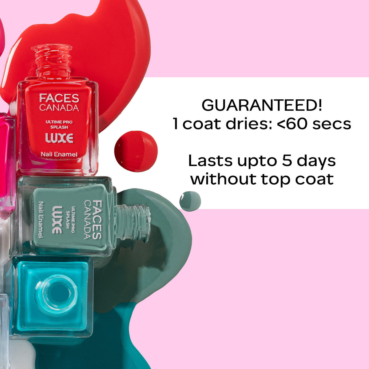 Faces Canada Ultime Pro Splash Luxe Nail Enamel – Bloody Mary (L59), 12 ml - image 5