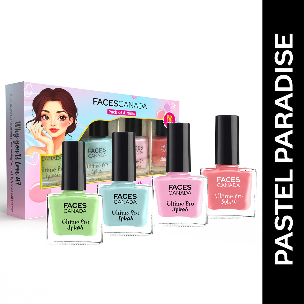 Faces Canada Ultime Pro Splash Mini Combo – Pastel Paradise, 22.4 ml - Faces Canada