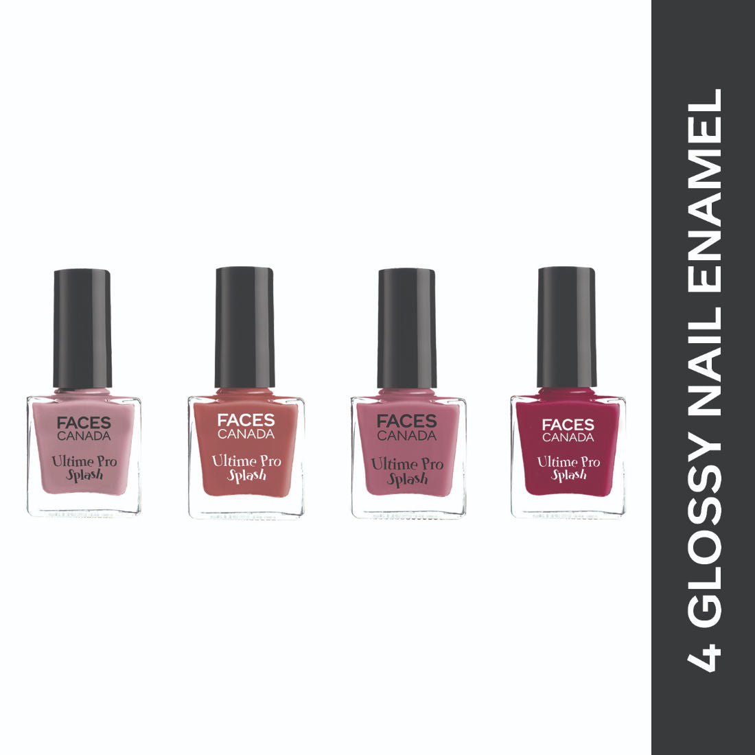 Faces Canada Ultime Pro Splash Nail Enamel Combo – Set of 4 - Faces Canada
