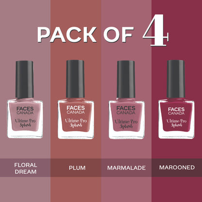 Faces Canada Ultime Pro Splash Nail Enamel Combo – Set of 4 - image 2