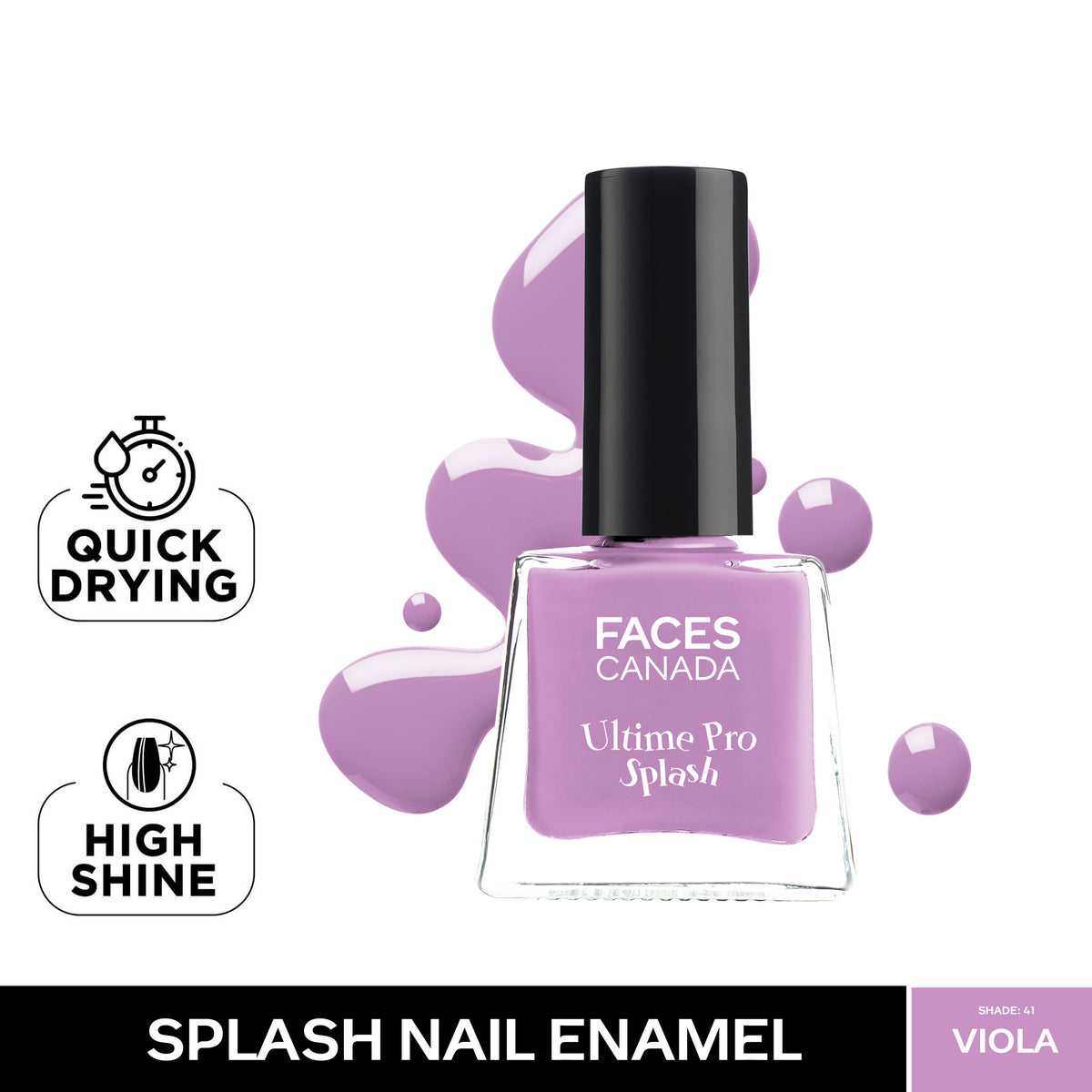 Faces Canada Ultime Pro Splash Mini Nail Enamel Value Pack of 5 – Floral Dream + Royal Ruby + Linty + Viola + Sunny Side Up - image 3