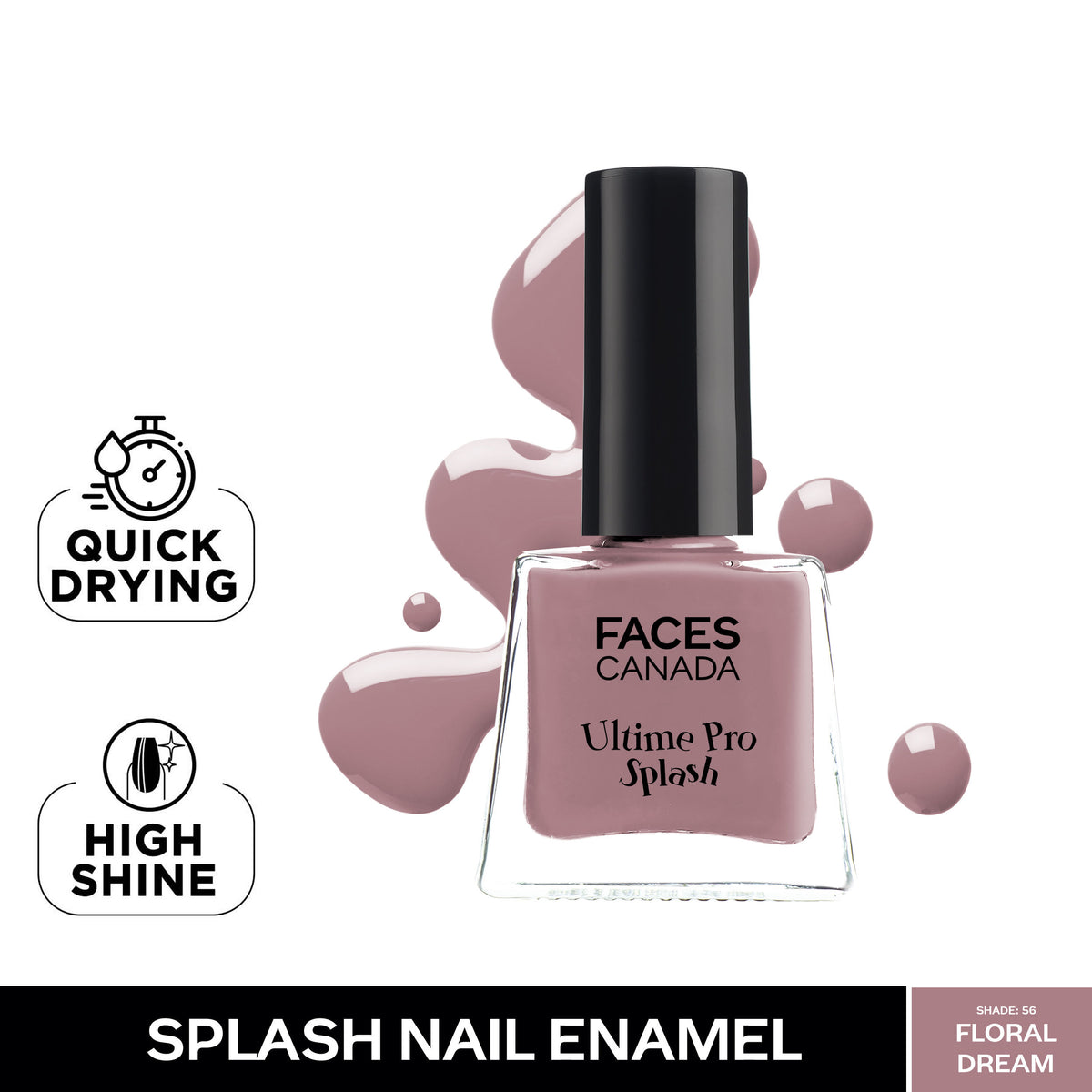Faces Canada Ultime Pro Splash Mini Nail Enamel Value Pack of 5 – Floral Dream + Royal Ruby + Linty + Viola + Sunny Side Up - image 4