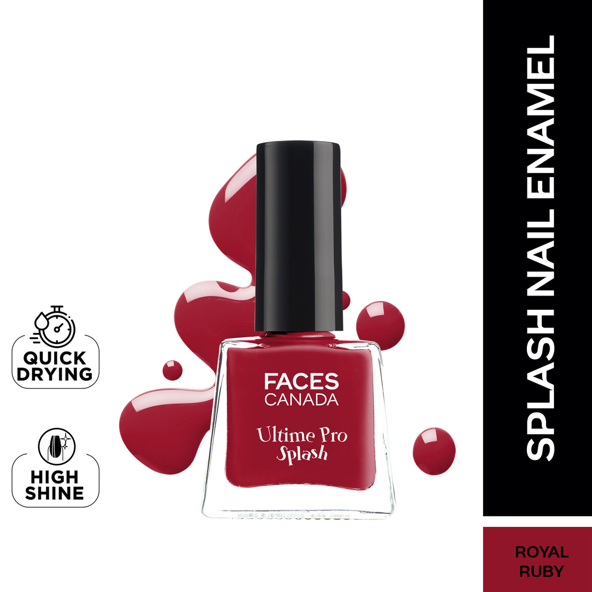 Faces Canada Ultime Pro Splash Mini Nail Enamel Value Pack of 5 – Floral Dream + Royal Ruby + Linty + Viola + Sunny Side Up - image 5