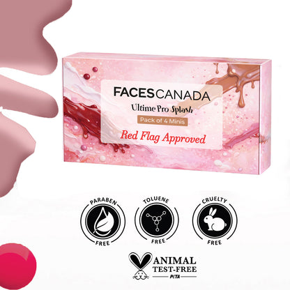 Faces Canada Ultime Pro Splash Nail Enamel Pack of 4 Minis – Red Flag - image 5