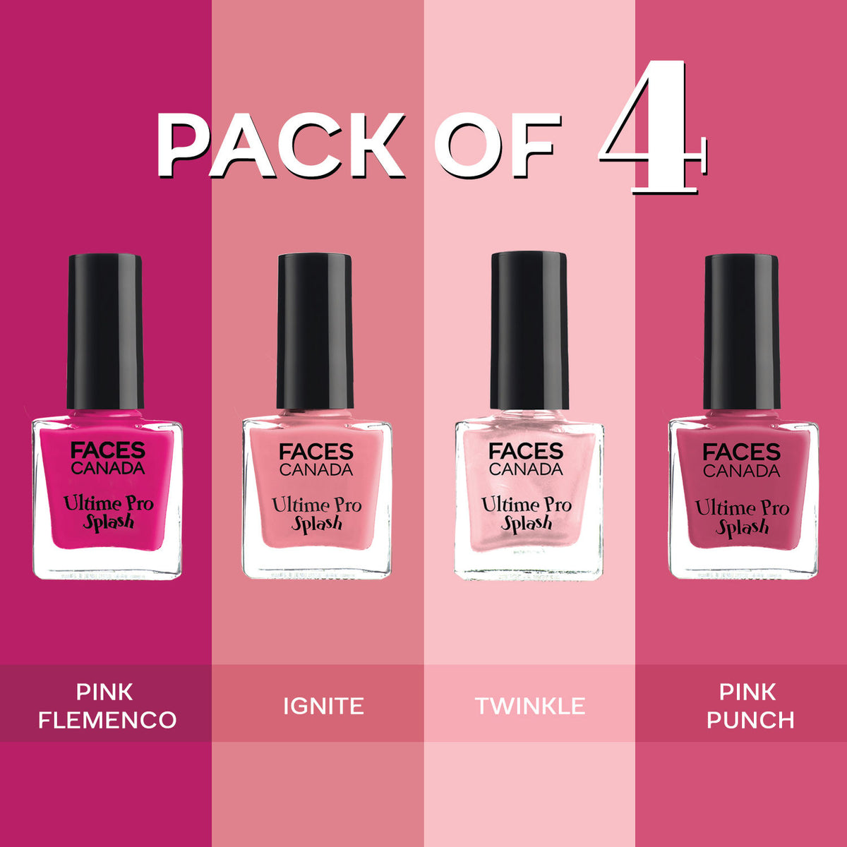 Faces Canada Ultime Pro Splash Nail Enamel – Pink Fever Combo - image 2