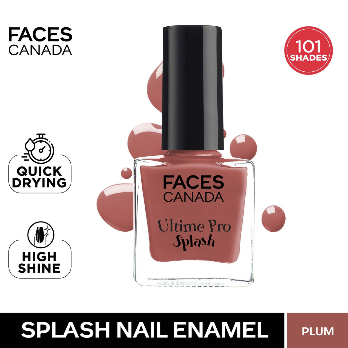 Faces Canada Ultime Pro Splash Nail Enamel – Plum 207 (8 ml) - Faces Canada