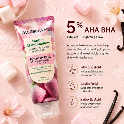 Faces Canada Vanilla Marshmallow Body Wash for Women (200 ml) – Sweet Vanilla Scented Shower Gel - image 4