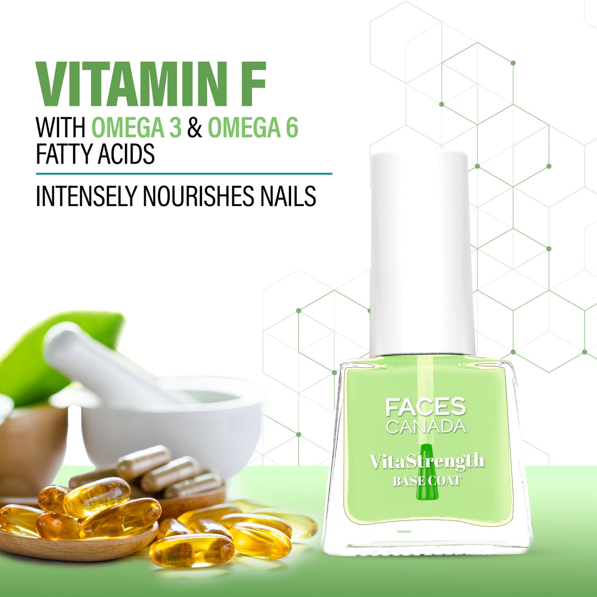 Faces Canada VitaStrength Base Coat, 5 ml – Strengthens Nails - image 3