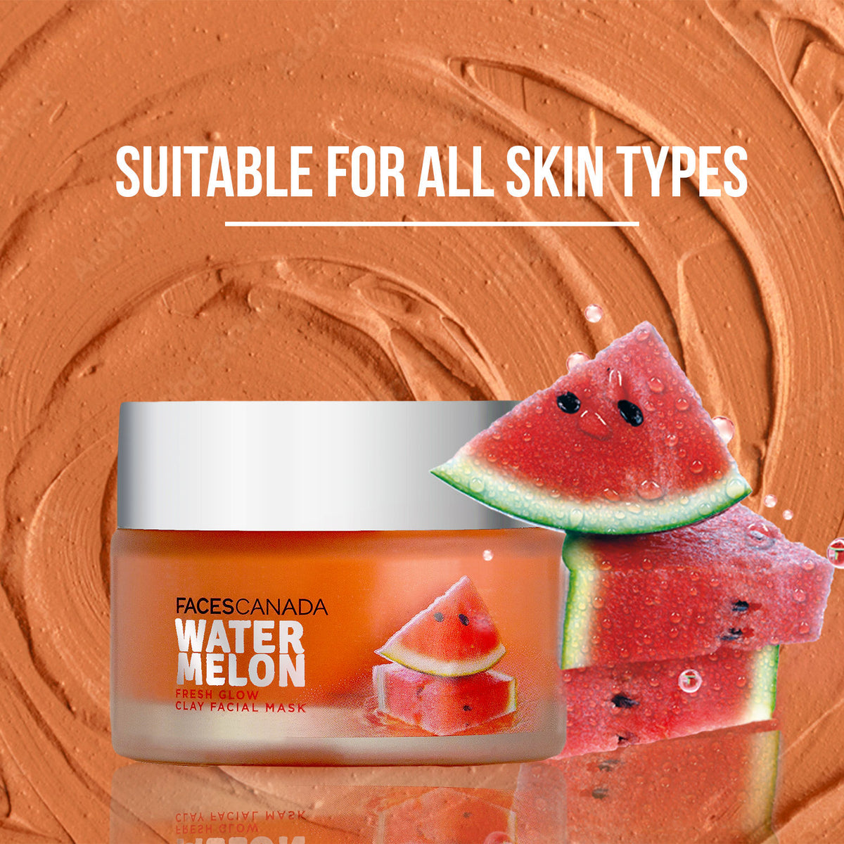 Faces Canada Watermelon Fresh Glowy Clay Facial Mask, 50 gm – Watermelon Extract & Bentonite Clay - image 5