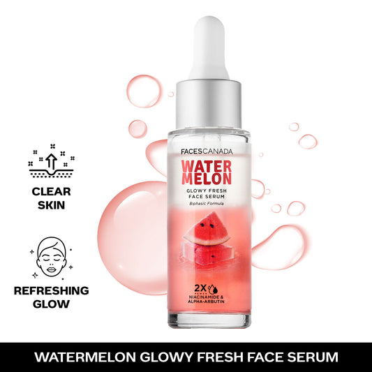 Faces Canada Watermelon Glowy Fresh Face Serum, 27 ml – Niacinamide & Alpha-Arbutin - Faces Canada