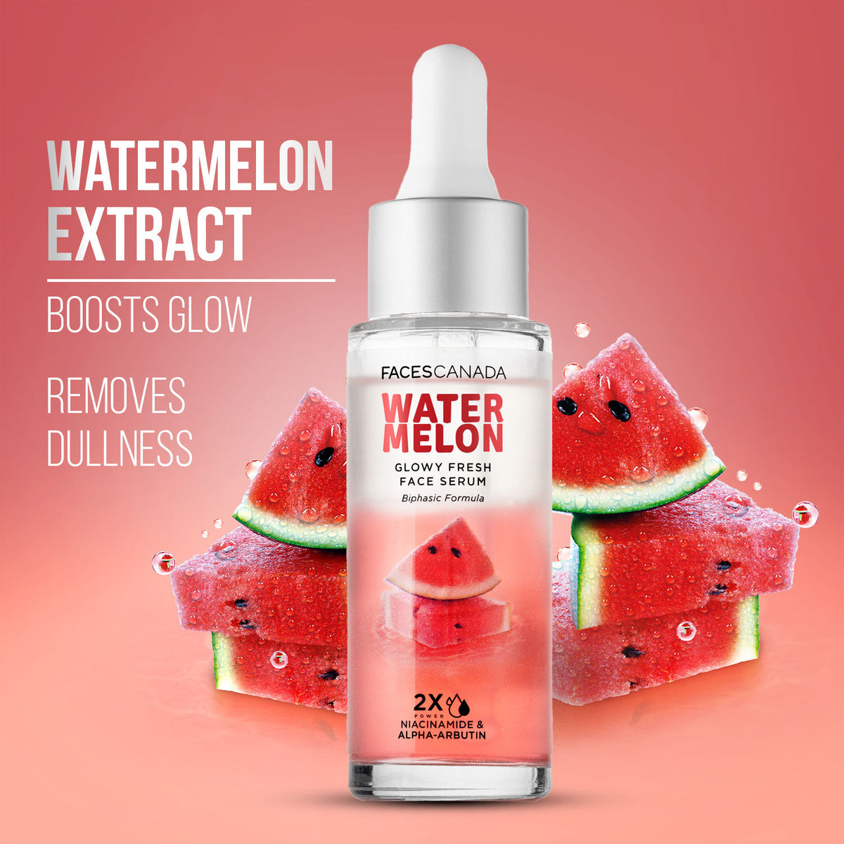 Faces Canada Watermelon Glowy Fresh Face Serum, 27 ml – Niacinamide & Alpha-Arbutin - image 2