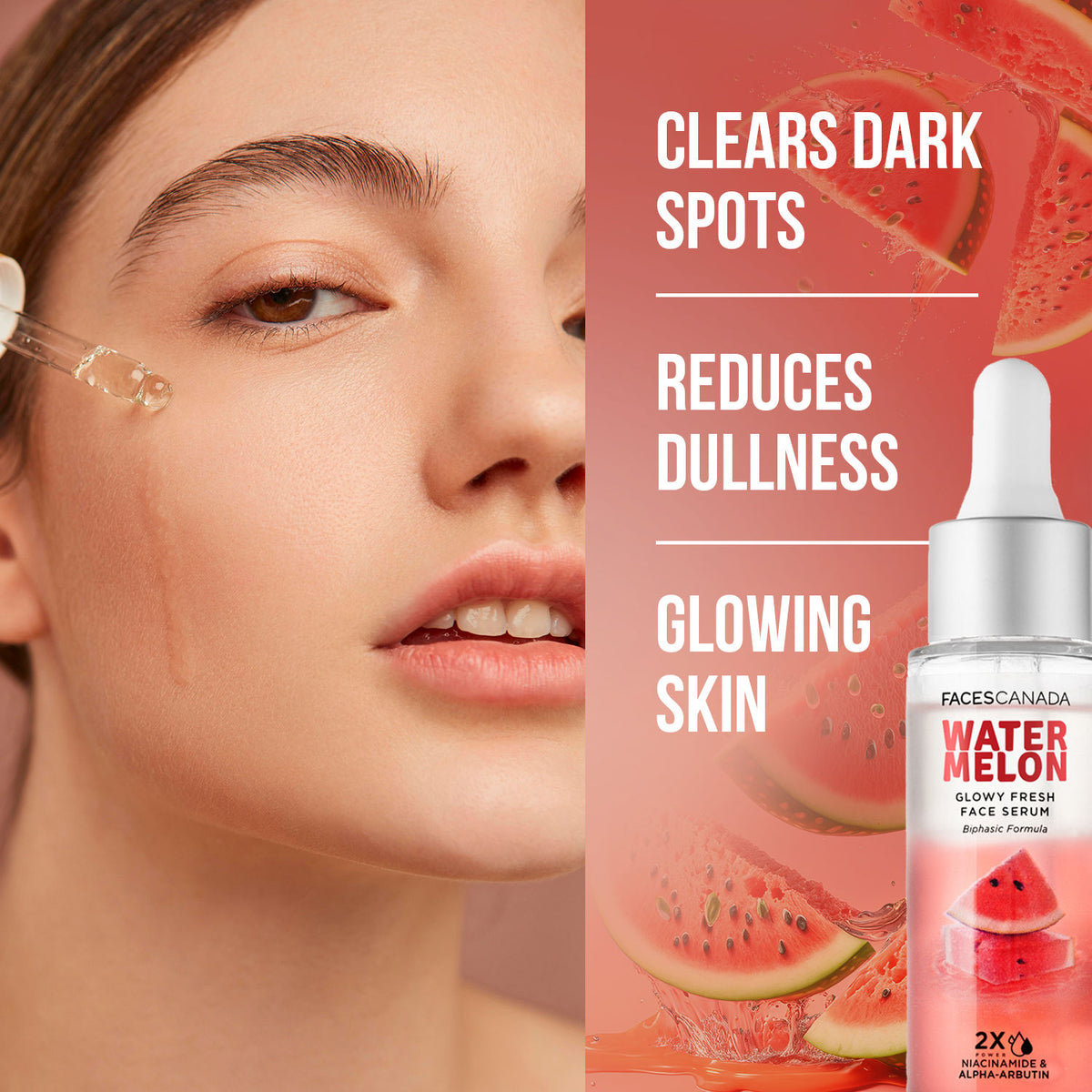 Faces Canada Watermelon Glowy Fresh Face Serum, 27 ml – Niacinamide & Alpha-Arbutin - image 4