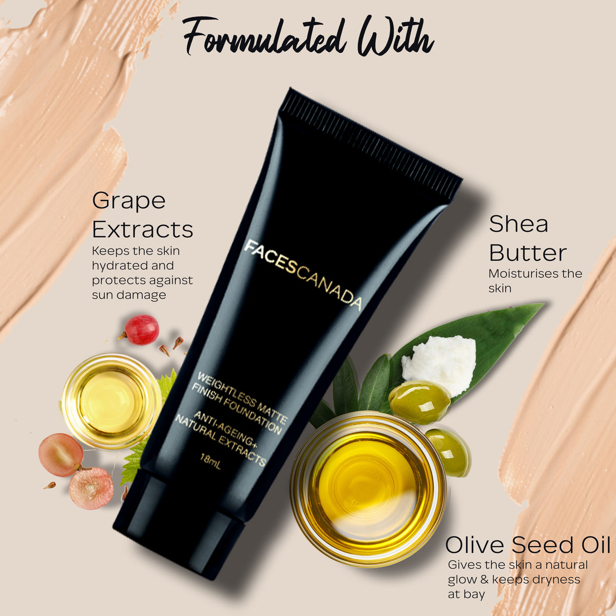 Faces Canada Weightless Matte Foundation – Grape extracts & Shea Butter - image 3