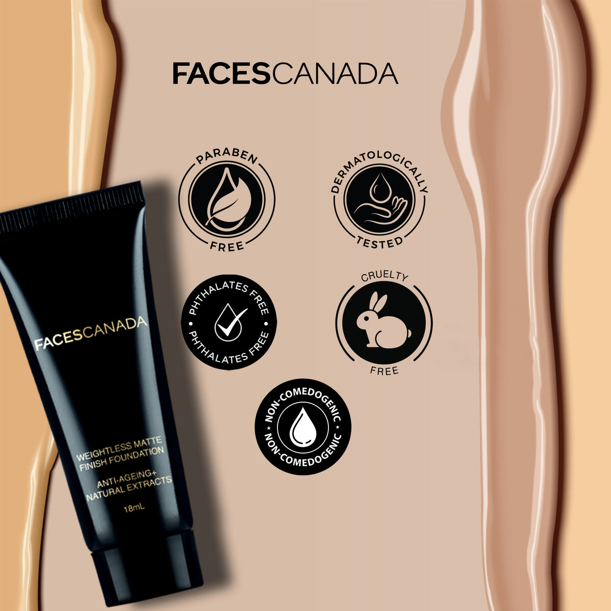 Faces Canada Weightless Matte Foundation – Grape extracts & Shea Butter - image 5