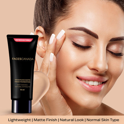 Faces Canada Weightless Matte Finish Foundation – Rose Ivory, 15 ml - image 4