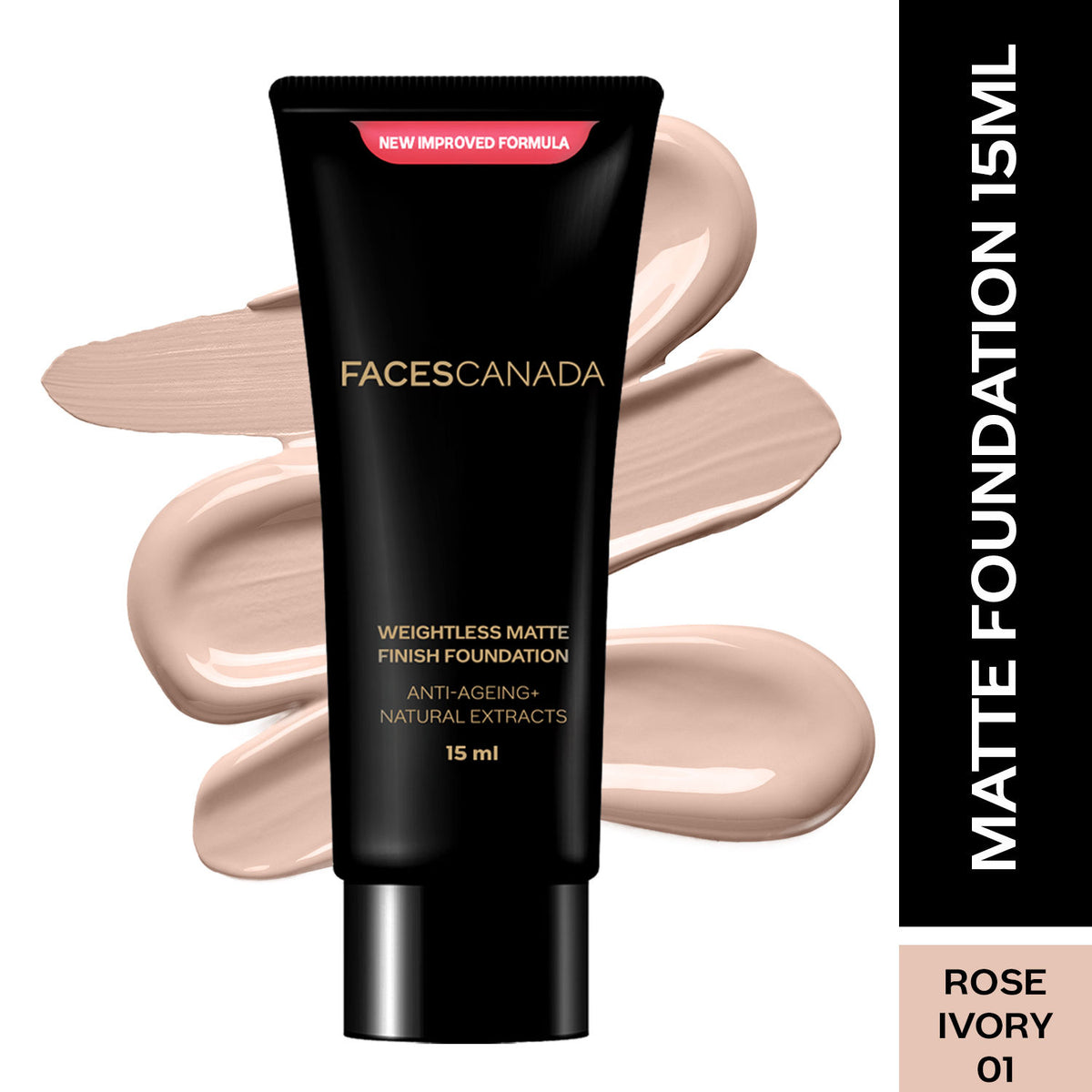 Faces Canada Weightless Matte Finish Foundation – Rose Ivory 15 ml - Faces Canada