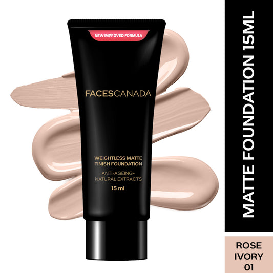 Faces Canada Weightless Matte Finish Foundation – Rose Ivory 15 ml - Faces Canada
