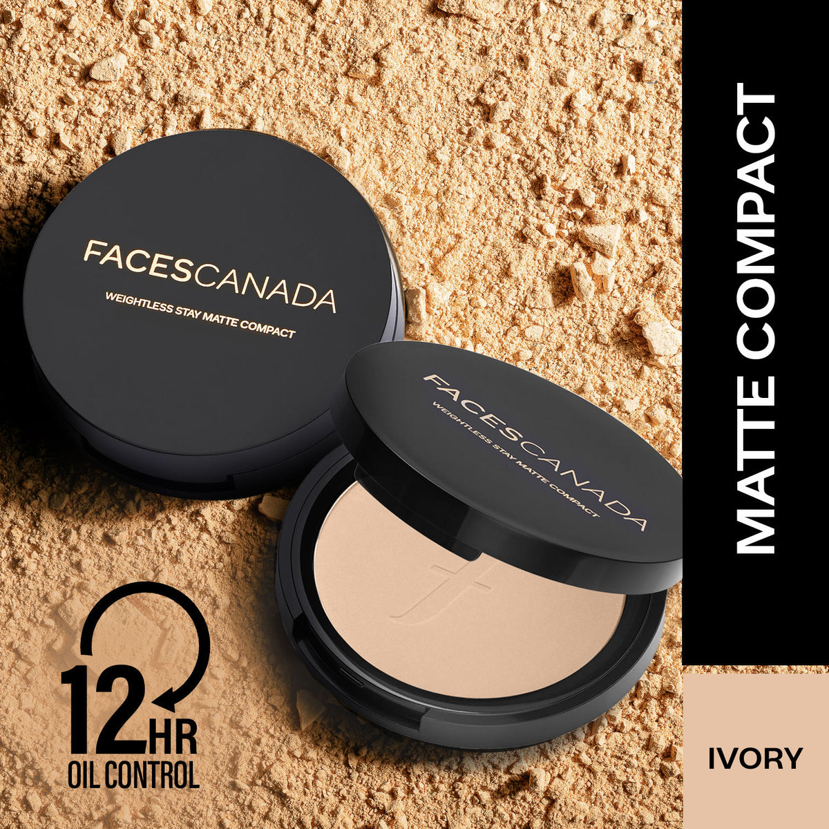Faces Canada Weightless Stay Matte Finish Compact Powder – Ivory, 9 gm (Pack of 2) - image 2