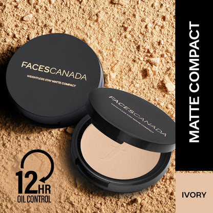 Faces Canada Weightless Stay Matte Finish Compact Powder – Ivory, 9 gm (Pack of 2) - image 2