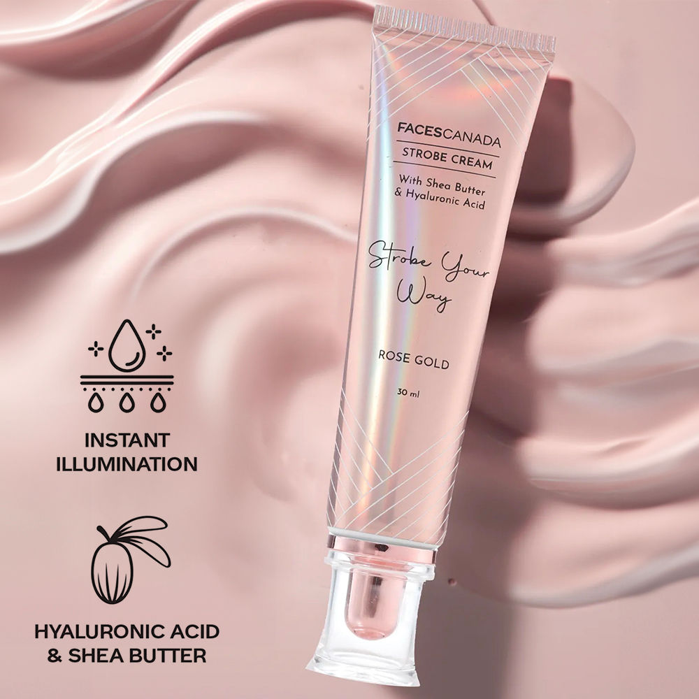 Faces Canada x NY Bae Ultimate Glow Combo (Faces Canada Strobe Cream Rose-gold(30 gm) +NY Bae 3 in 1 Serum Foundation with Primer Warm Milk 09 (30 ml) - image 4