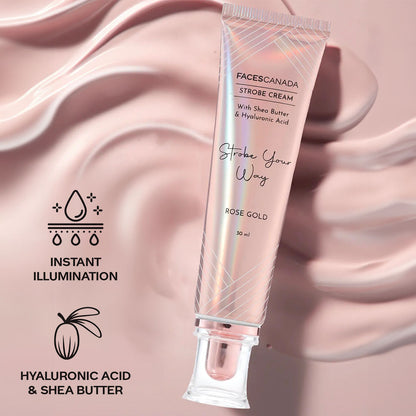 Faces Canada x NY Bae Ultimate Glow Combo (Faces Canada Strobe Cream Rose-gold(30 gm) +NY Bae 3 in 1 Serum Foundation with Primer Warm Milk 09 (30 ml) - image 4