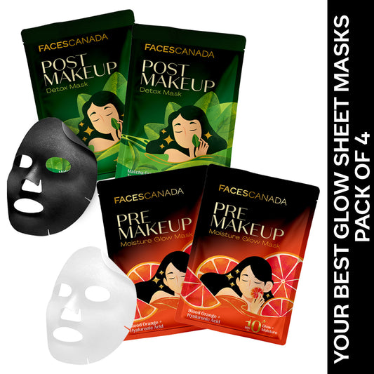 Faces Canada Your Best Glow Sheet Masks – Pack of 4 - Faces Canada