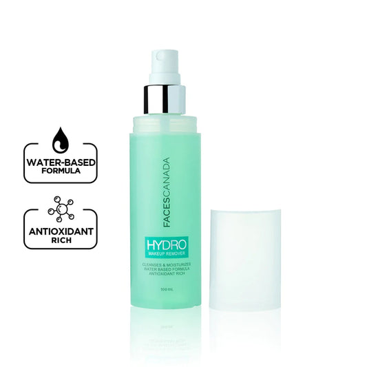 Faces Canada Hydro Make Up Remover, 100 ml – Cleanses & Moisturizes For Eyes, Lips & Face Makeup - Faces Canada