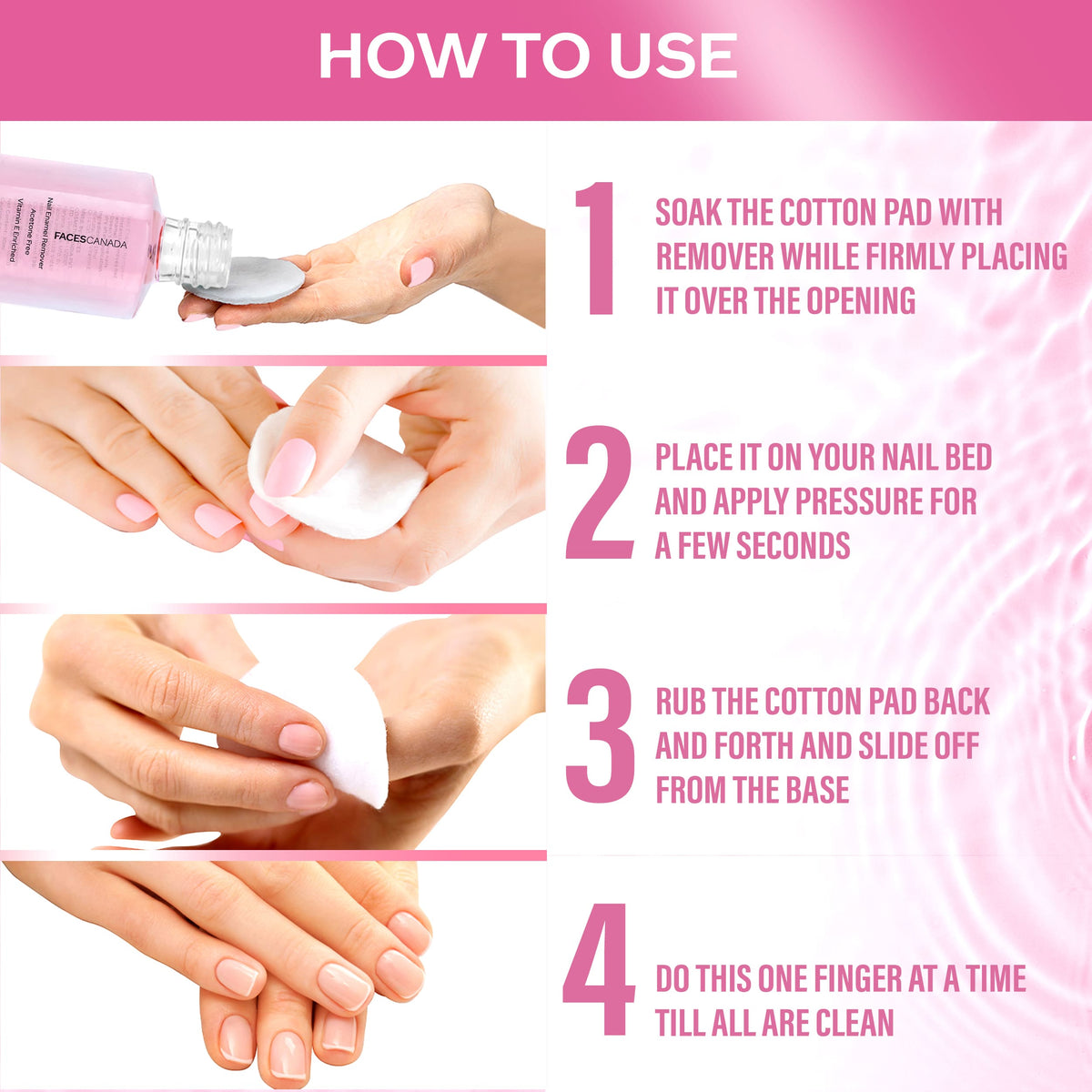 Faces Canada Nail Enamel Remover – Transparent 01 - image 3