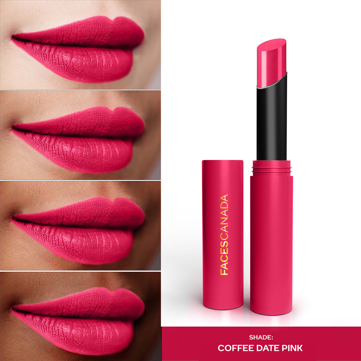 Faces Canada Long Stay 3-in-1 Matte Lipstick – Coffee Date Pink 02, 2 gm - image 2