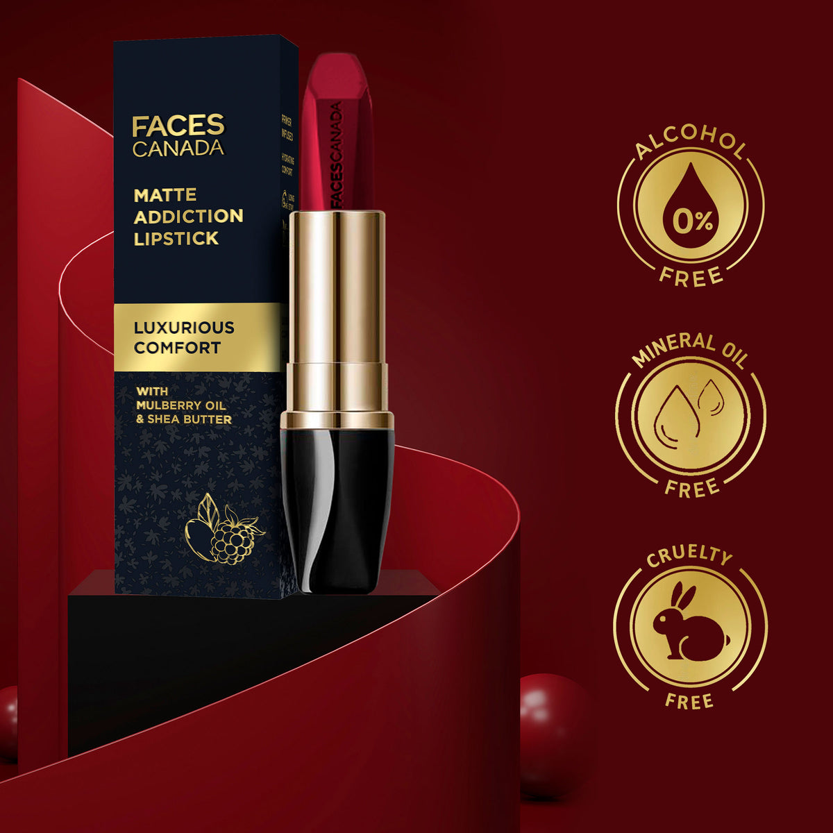 Faces Canada Matte Addiction Lipstick – Poetic Peach, 3.7 gm - image 5
