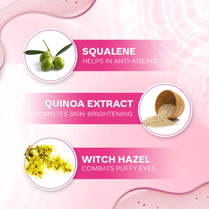 Faces Canada Pink Aloe Vera Fresh Eyes Serum For Under-Eye Care, 15 ml – Squalene, Witch Hazel & Quinoa Extracts - image 4