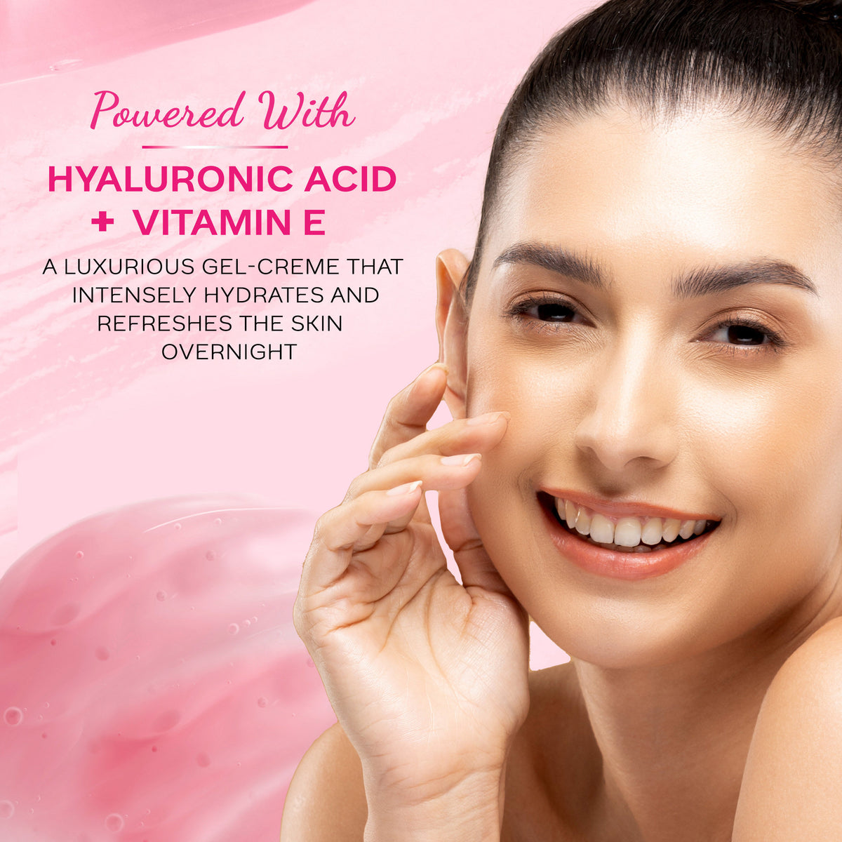 Faces Canada Pink Aloe Vera Overnight Replenish Gel, 50 gm – Hyaluronic Acid & Vitamin E - image 5
