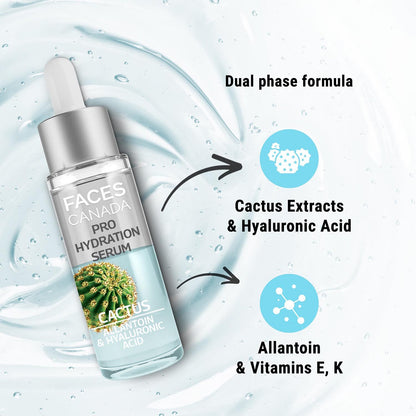 Faces Canada Pro Hydration Serum, 27 ml – Cactus, Allantoin & Hyaluronic Acid - image 2