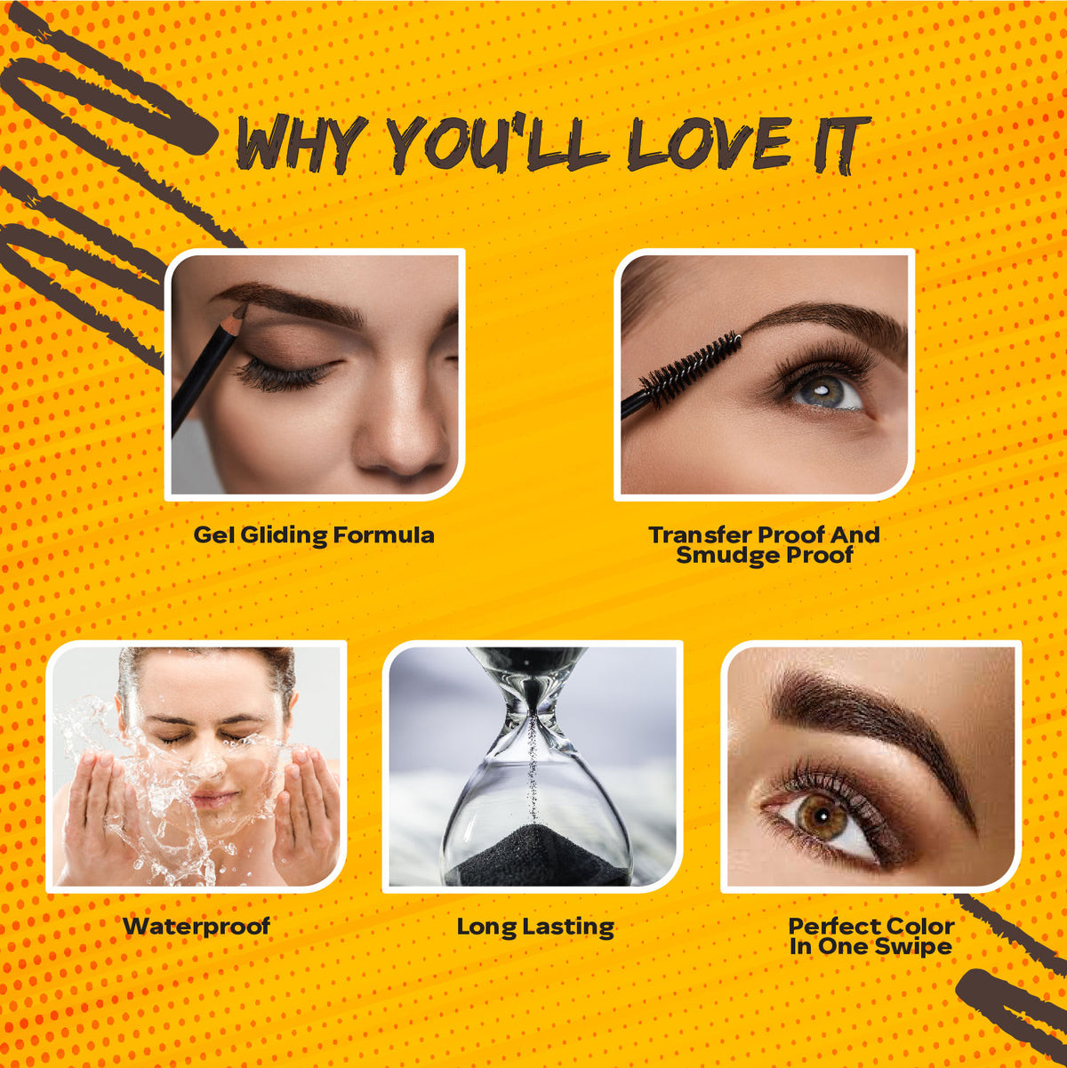 Faces Canada Ultime Pro Eyebrow Defining Pencil – Dark Brown, 1.2 gm - image 3