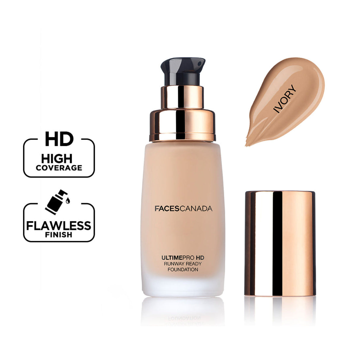 Faces Canada Ultime Pro HD Runway Ready Foundation – Ivory, 30 ml - Faces Canada