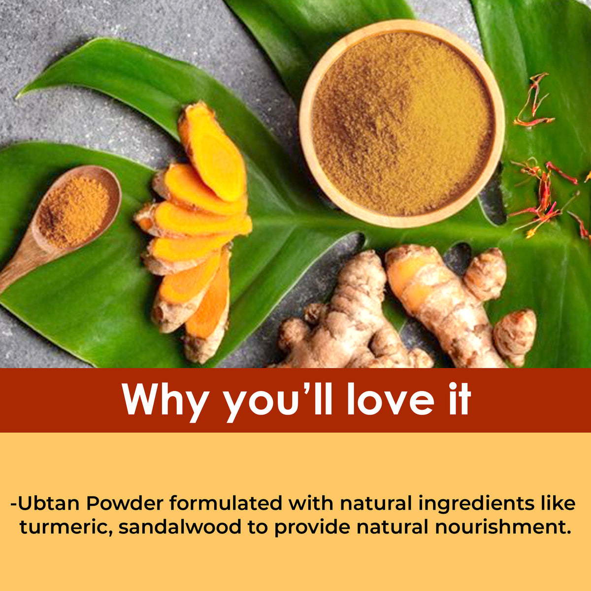Good Vibes Ubtan Insta Glow Powder | 100% Natural, No Preservatives, No Pesticides, No Parabens, No Silicones, No Sulphates, No Animal Testing (50 gm) - Good Vibes image 4