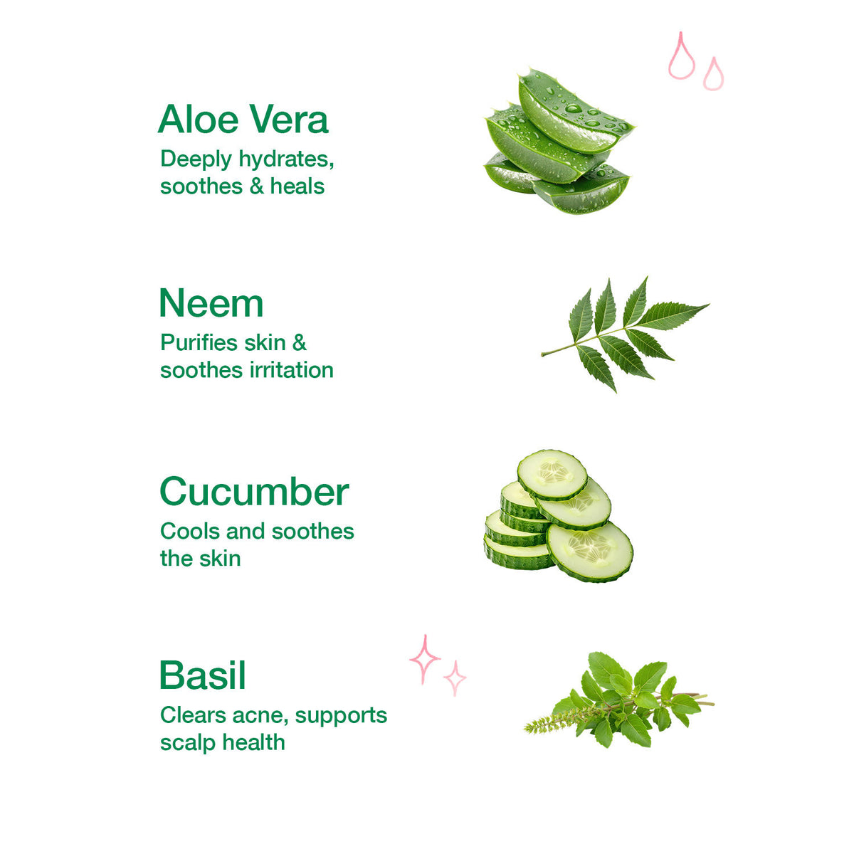 Good Vibes 99% Natural Aloe Vera Multipurpose Gel with Cucumber, Neem & Tulsi |Hydrating & Nourishing| Soothing & Refreshing | Fades Acne Marks & Blemishes | For Face, Hair & Body | Cooling & Non-Sticky Formula – 200 gm - Good Vibes image 5