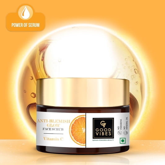 Good Vibes Anti Blemish Glow Face Scrub- Vitamin C with Power of Serum (50 gm) - Good Vibes