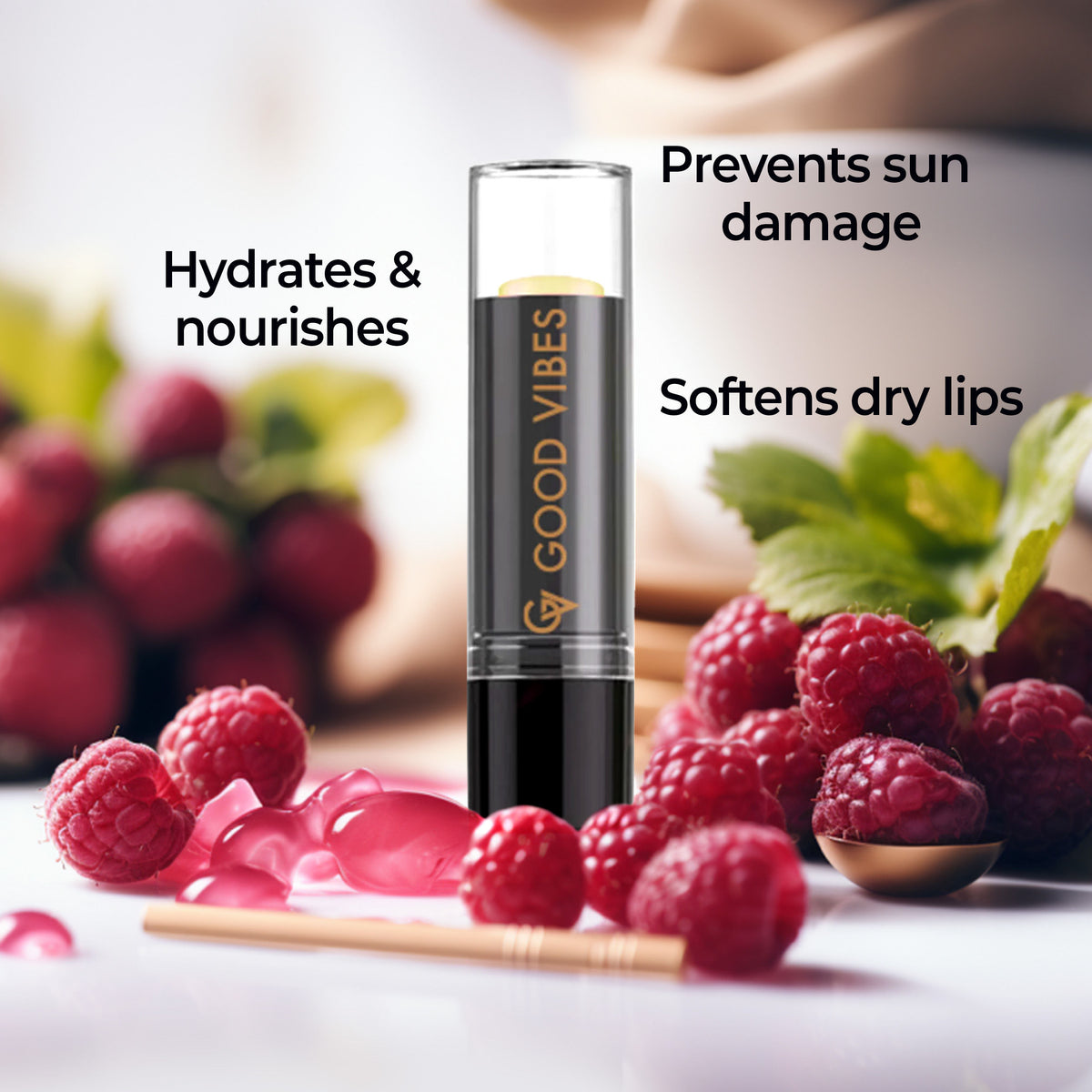 Good Vibes Berry Nourishing Lip Balm SPF 15 | Smooths, Shine | Vegan, No Parabens, No Sulphates, No Mineral Oil, No Animal Testing, No Silicones (4.2 gm) - Good Vibes image 4