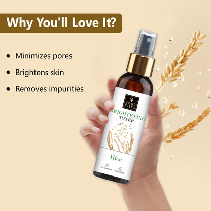 Good Vibes Blemish Free Skin Combo| Vitamin C Glow Face Wash (120 ml) + Rice Brightening Toner (120 ml) + Ubtan De-tan Glow Light Day Cream (50 g) | Depigmentation, Glow, Even Skin - Combo of 3 - Good Vibes image 5