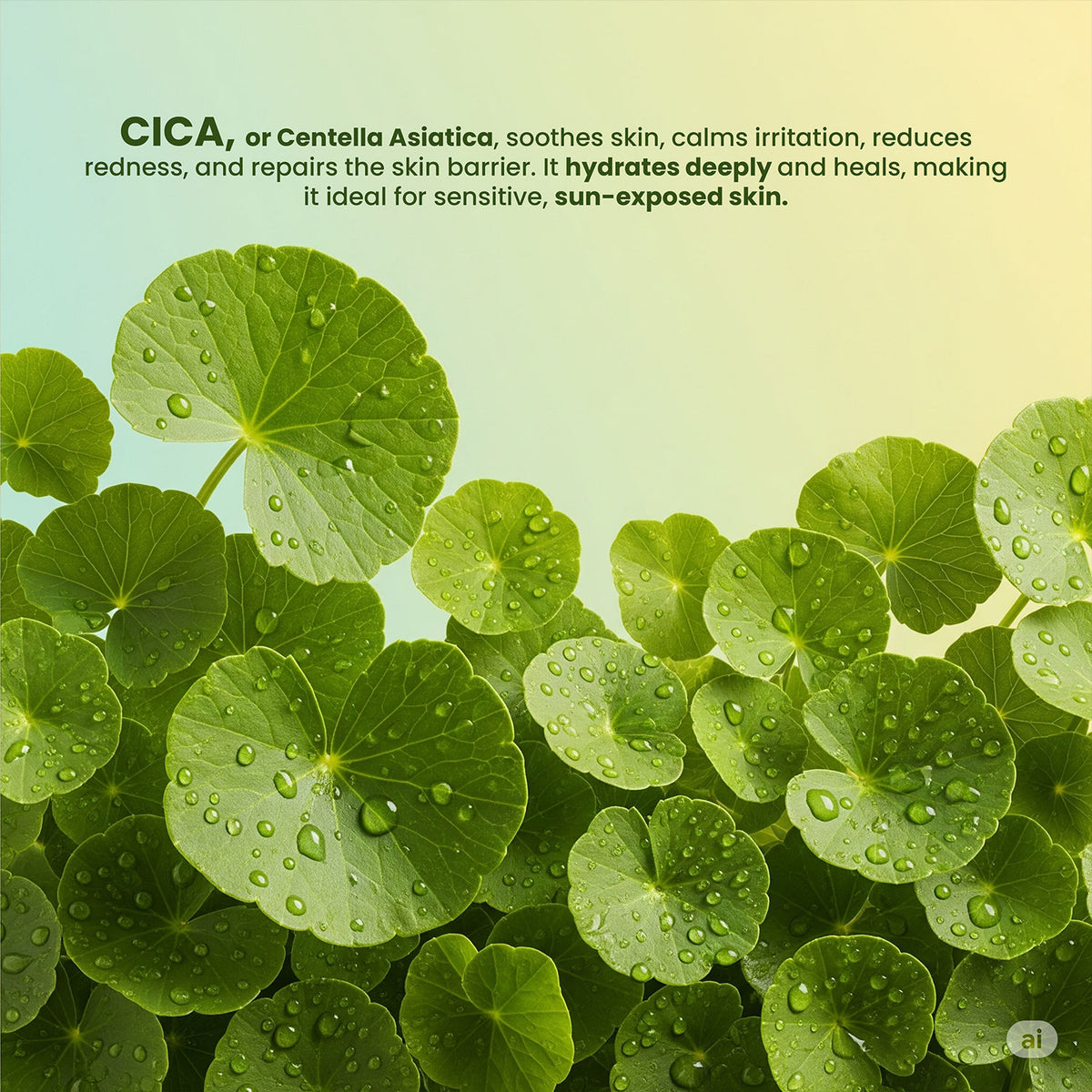 Good Vibes CICA Brightening Glow Sunscreen SPF 50 PA++++|Cica Extract, 3% Niacinamide, & Hyaluronic Acid|Brightening Sunscreen|Lightweight Aqua Gel|Non-Greasy|No White Cast|Fragrance-Free|Suitable for All Skin Types|Suitable for Oily Skin - 50 gm - Good Vibes image 2
