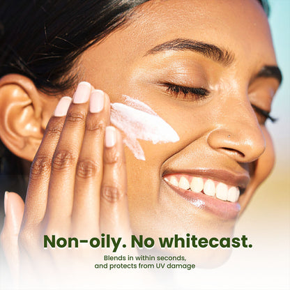 Good Vibes CICA Brightening Glow Sunscreen SPF 50 PA++++|Cica Extract, 3% Niacinamide, & Hyaluronic Acid|Brightening Sunscreen|Lightweight Aqua Gel|Non-Greasy|No White Cast|Fragrance-Free|Suitable for All Skin Types|Suitable for Oily Skin - 50 gm - Good Vibes image 5